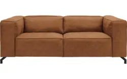 Goossens zitbank calvin bruin micro leer - 8190315-633-01