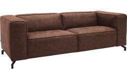 Goossens zitbank calvin bruin micro leer - 8190316-631-01