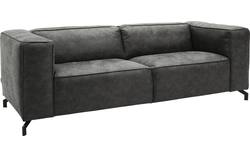Goossens zitbank calvin grijs micro leer - 8190316-635-01