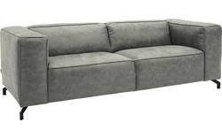 Goossens zitbank calvin grijs micro leer - 8190316-636-02