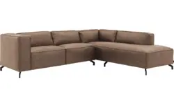 Goossens hoeksalon calvin bruin micro leer - 8190317-627-01-gespiegeld