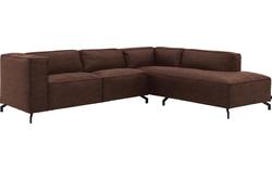Goossens hoeksalon calvin bruin micro leer - 8190317-631-02-gespiegeld