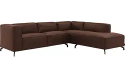 Goossens hoeksalon calvin bruin micro leer - 8190317-631-01-gespiegeld