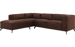 Goossens hoeksalon calvin bruin micro leer - 8190317-631-01