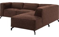 Goossens hoeksalon calvin bruin micro leer - 8190317-631-01-gespiegeld