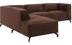 Goossens hoeksalon calvin bruin micro leer - 8190317-631-01