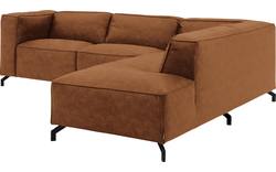 Goossens hoeksalon calvin bruin micro leer - 8190317-633-01-gespiegeld