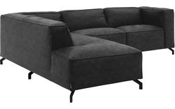 Goossens hoeksalon calvin grijs micro leer - 8190317-634-01