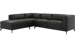 Goossens hoeksalon calvin grijs micro leer - 8190317-635-01