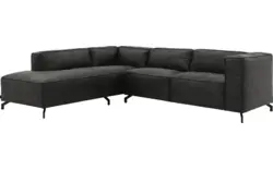 Goossens hoeksalon calvin grijs micro leer - 8190317-635-01