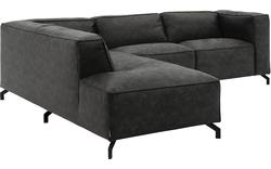 Goossens hoeksalon calvin grijs micro leer - 8190317-635-01