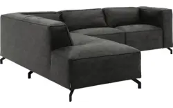 Goossens hoeksalon calvin grijs micro leer - 8190317-635-01