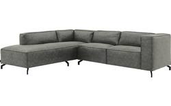 Goossens hoeksalon calvin grijs micro leer - 8190317-636-01