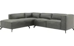 Goossens hoeksalon calvin grijs micro leer - 8190317-636-01