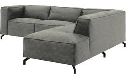 Goossens hoeksalon calvin grijs micro leer - 8190317-636-01-gespiegeld