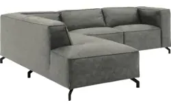 Goossens hoeksalon calvin grijs micro leer - 8190317-636-01