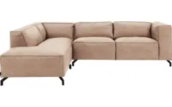 Goossens hoeksalon calvin beige micro leer - 8190317-637-01
