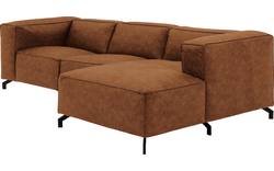 Goossens loungebank calvin bruin micro leer - 8190318-633-01