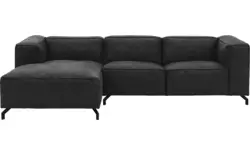 Goossens loungebank calvin grijs micro leer - 8190318-634-01-gespiegeld
