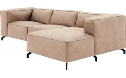 Goossens loungebank calvin beige micro leer - 8190318-637-01