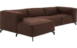 Goossens loungebank calvin bruin micro leer - 8190319-631-01-gespiegeld