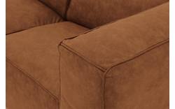 Goossens loungebank calvin bruin micro leer - 8190319-633-01-gespiegeld