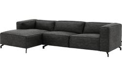 Goossens loungebank calvin grijs micro leer - 8190319-635-02-gespiegeld