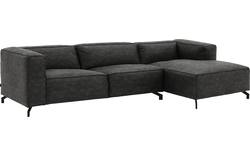 Goossens loungebank calvin grijs micro leer - 8190319-635-01