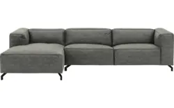 Goossens loungebank calvin grijs micro leer - 8190319-636-01-gespiegeld