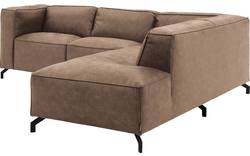 Goossens hoeksalon calvin bruin micro leer - 8190320-627-01-gespiegeld