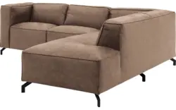 Goossens hoeksalon calvin bruin micro leer - 8190320-627-01-gespiegeld