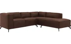 Goossens hoeksalon calvin bruin micro leer - 8190320-631-01-gespiegeld