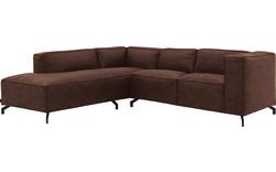 Goossens hoeksalon calvin bruin micro leer - 8190320-631-02