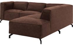 Goossens hoeksalon calvin bruin micro leer - 8190320-631-01-gespiegeld