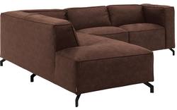 Goossens hoeksalon calvin bruin micro leer - 8190320-631-01