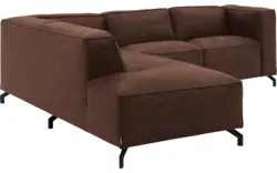 Goossens hoeksalon calvin bruin micro leer - 8190320-631-01