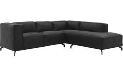 Goossens hoeksalon calvin grijs micro leer - 8190320-634-01-gespiegeld
