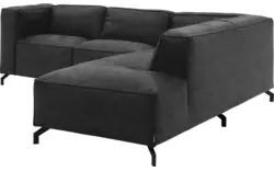 Goossens hoeksalon calvin grijs micro leer - 8190320-634-01-gespiegeld