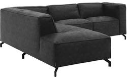Goossens hoeksalon calvin grijs micro leer - 8190320-634-01