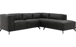 Goossens hoeksalon calvin grijs micro leer - 8190320-635-02-gespiegeld