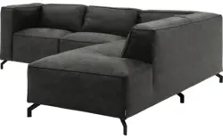 Goossens hoeksalon calvin grijs micro leer - 8190320-635-01-gespiegeld