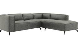 Goossens hoeksalon calvin grijs micro leer - 8190320-636-01-gespiegeld