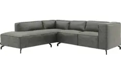Goossens hoeksalon calvin grijs micro leer - 8190320-636-01