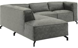 Goossens hoeksalon calvin grijs micro leer - 8190320-636-01