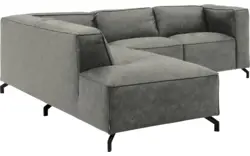 Goossens hoeksalon calvin grijs micro leer - 8190320-636-01