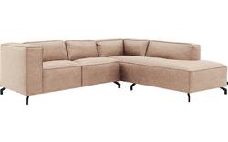 Goossens hoeksalon calvin beige micro leer - 8190320-637-02-gespiegeld