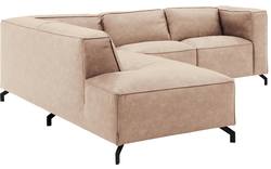 Goossens hoeksalon calvin beige micro leer - 8190320-637-01