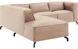 Goossens hoeksalon calvin beige micro leer - 8190320-637-01