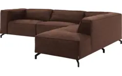 Goossens hoeksalon calvin bruin micro leer - 8190321-631-01-gespiegeld