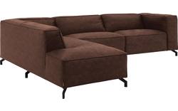 Goossens hoeksalon calvin bruin micro leer - 8190321-631-01